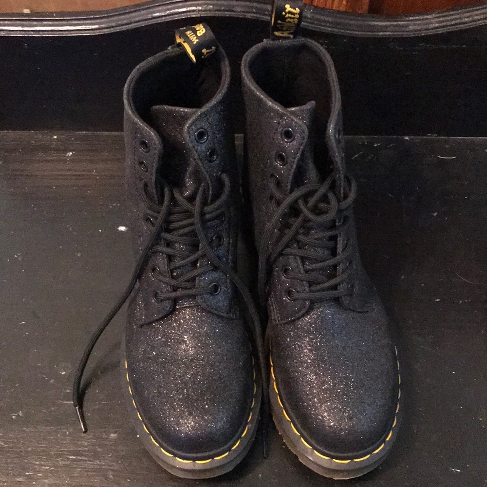 Black Glitter Doc Martens Size 9